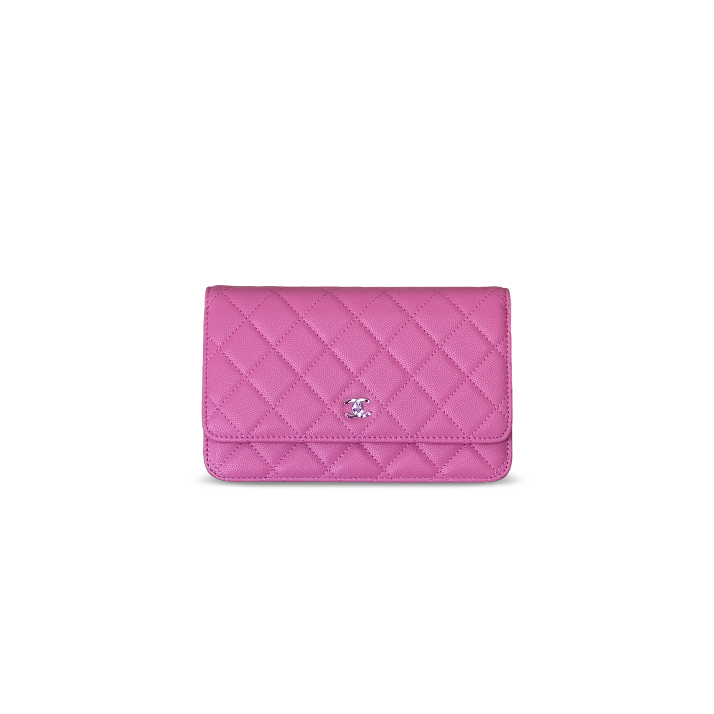 CHANEL MASTER WALLET ON CHAIN WOC CAVIAR SILVER METAL AP0250 (19*13*3.5cm)